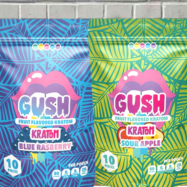 Gush Fruit Flavored Kratom Extract Gummies 200mg