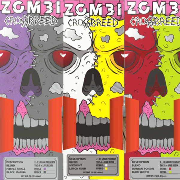 Zombi Crossbreed Juggernaut Live Resin THCa Duo Disposable 7g