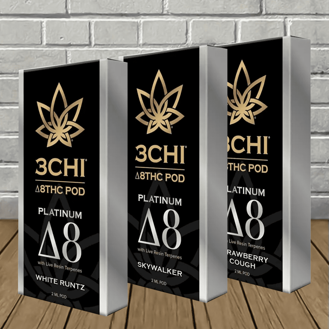 3Chi Live Resin Platinum Delta 8 THC Vape Pods 2ml