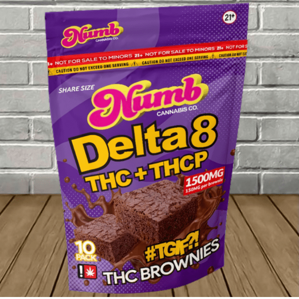 Numb Cannabis Co Delta 8 + THCP Brownies 1500mg