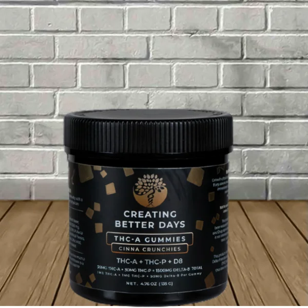 Creating Better Days THCa + THCP + D8 Gummies Cinna Crunchies 1560mg