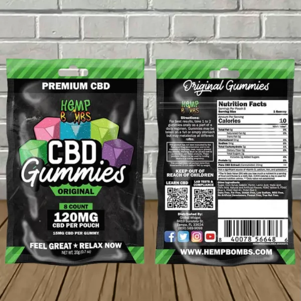 Hemp Bombs CBD Gummies 120mg Assorted Flavors