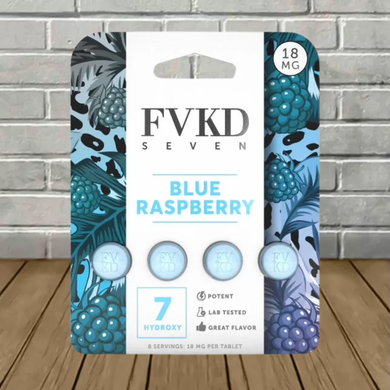 FVKD Seven 7-Hydroxy Extract Tablets 4ct Blue Raspberry