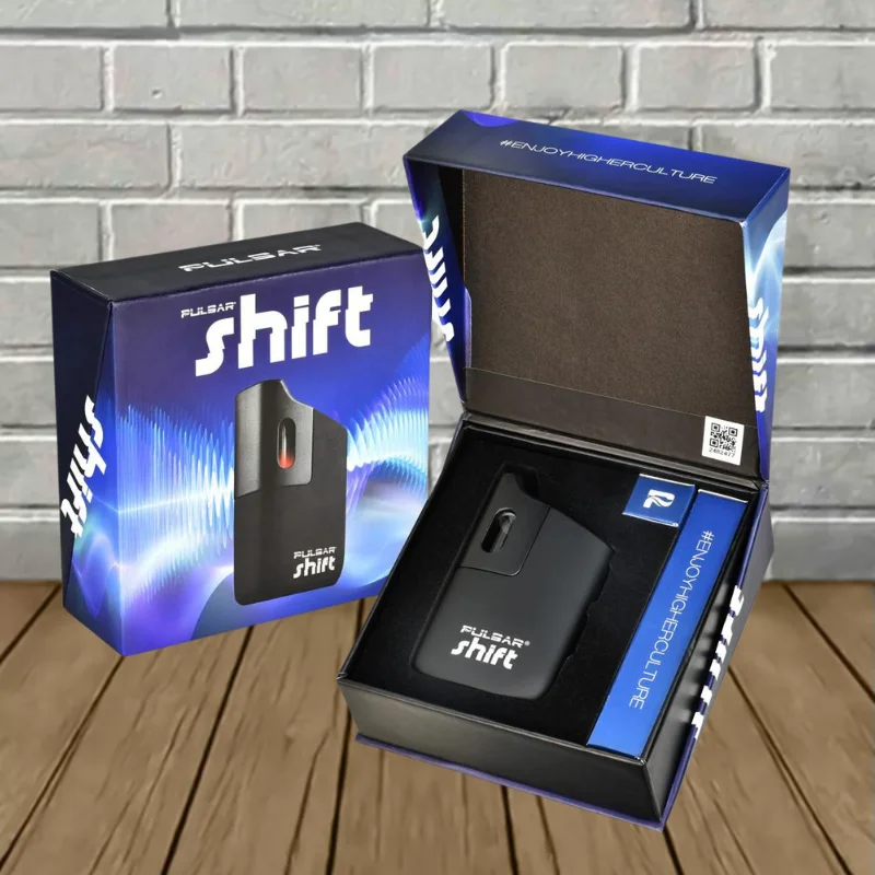 Pulsar Shift Dry Herb Vaporizer 1600mAh Black In Kit Packaging Image