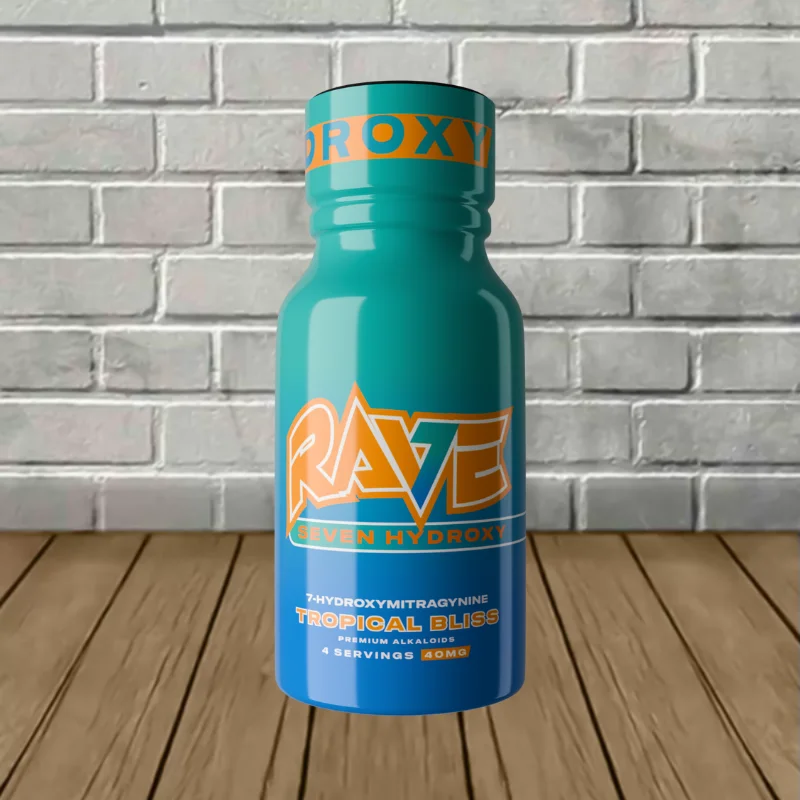 Rave Kratom Seven Hydroxy Liquid Extract Shot 40mg Tropical Bliss