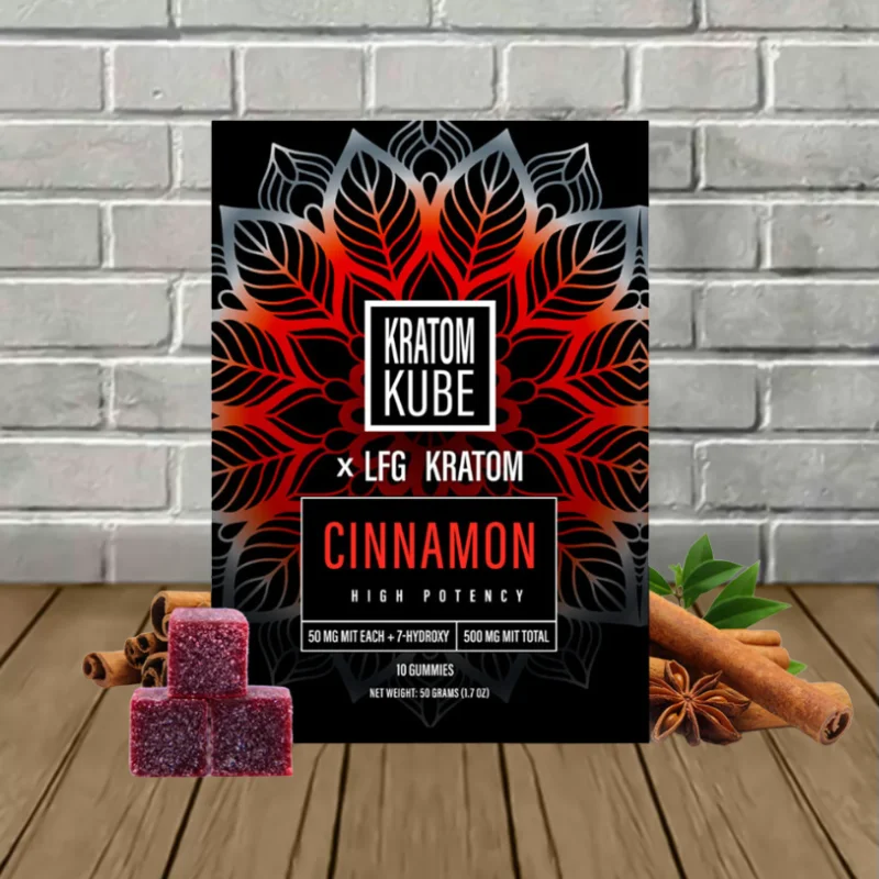 Kratom Kube X LFG Kratom 7-Hydroxy + MIT Gummies 10ct Cinnamon Kratom Kube X LFG Kratom 7-Hydroxy + MIT Gummies 10ct Cinnamon