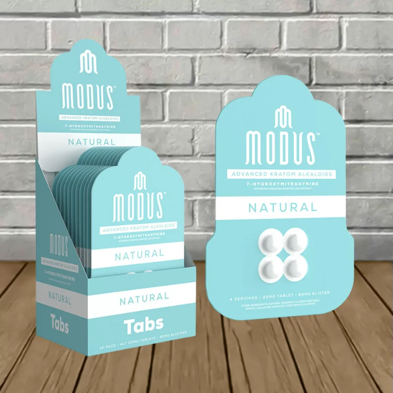 Modus Advanced Kratom Alkaloids 7-Hydroxy Extract Tablets Full Case 10ct Natural