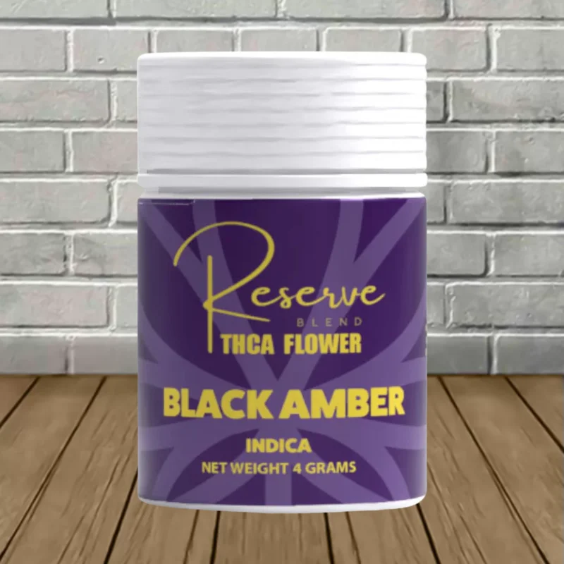 Kanna Boss Reserve Blend THCa Flower 4g Jars - Black Amber -- Indica