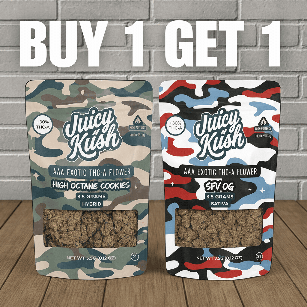 B1G1 Juicy Kush AAA Exotic 3.5g for sale buy 1 get 1 free deal