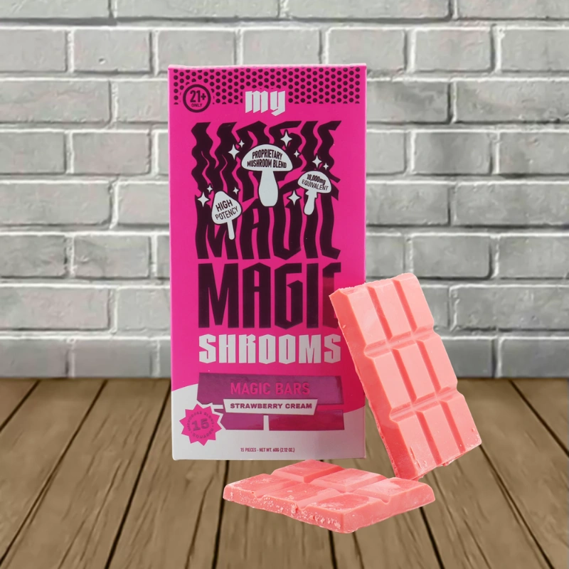 My Magic Mushrooms High Potency Magic Mushroom Chocolate Bar - Strawberry Cream My Magic Mushrooms High Potency Magic Mushroom Chocolate Bar - Strawberry Cream