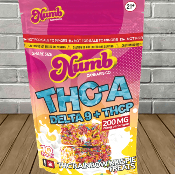 Numb Cannabis Co THCa + D9 + THCP Rainbow Krispies Treats 200mg