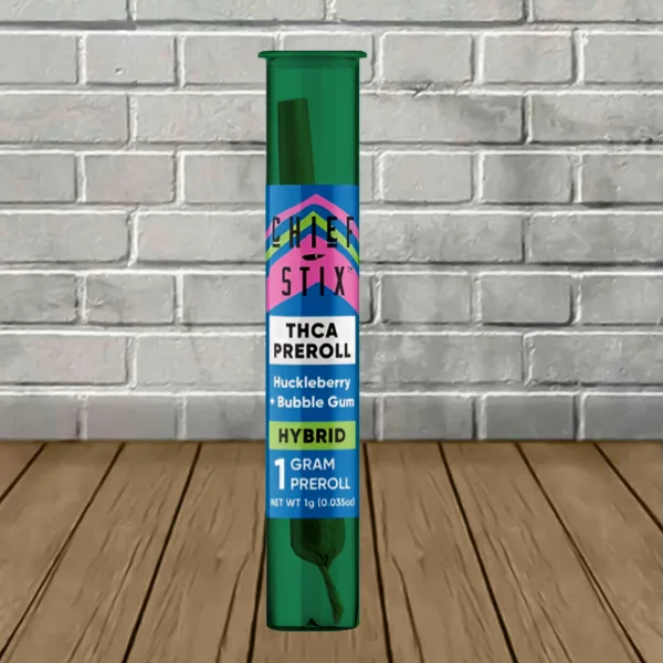 Chief Stix Premium THCa Pre-Roll 1g Huckleberry + Bubblegum (Hybrid)