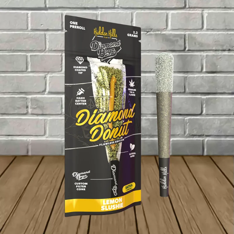 Diamond Boys x HH 2.2g Diamond Donut Preroll - Lemon Slushie -- Sativa