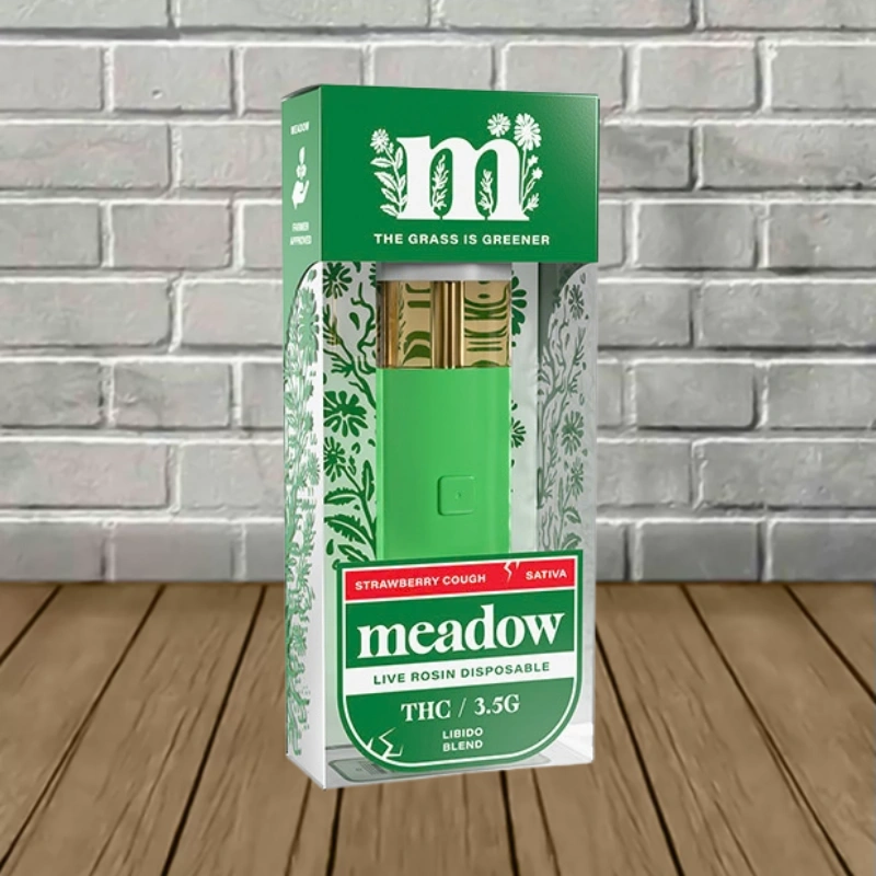 Meadow THC Blend Live Rosin Disposable 3.5g - Strawberry Cough Libido Blend -- Sativa -- DISPOSABLE