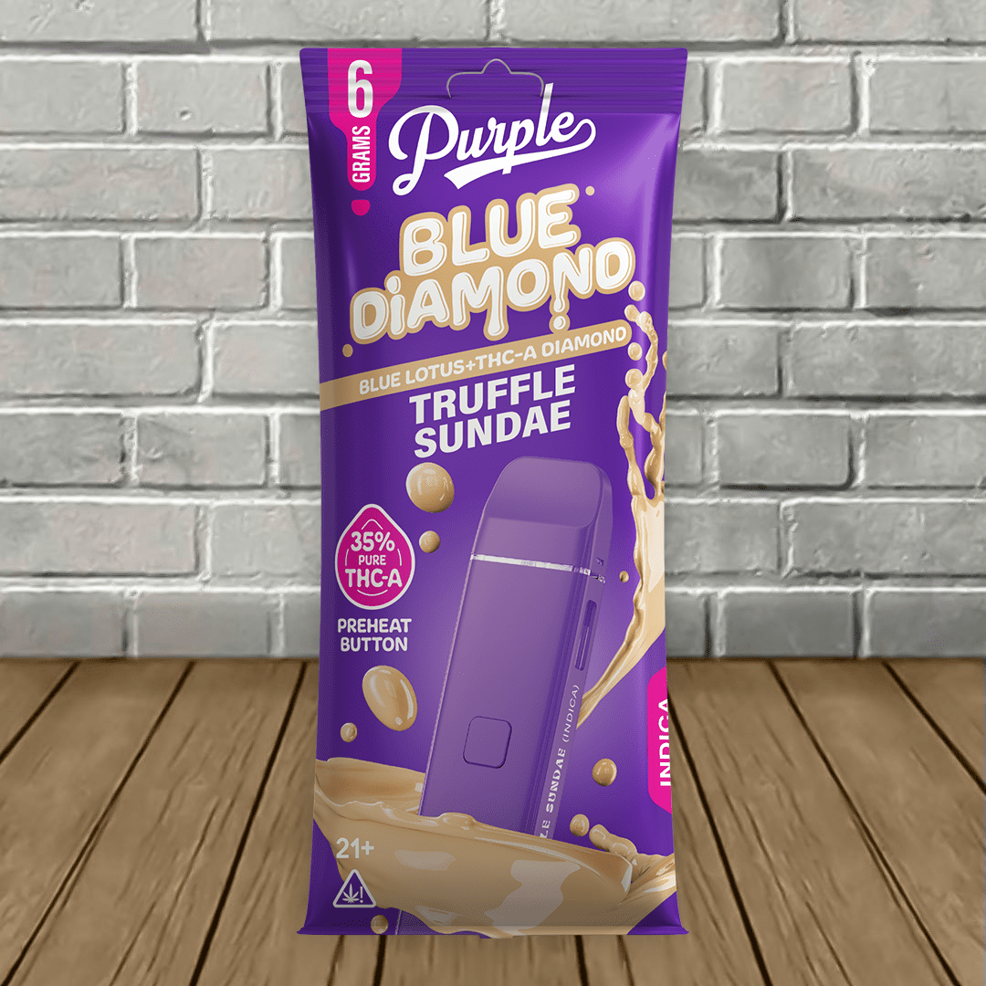 Purple Blue Diamond Blue Lotus + THCa Diamonds Disposable 6g - DISCONTINUED - Great CBD Shop Purple Blue Diamond Blue Lotus + THCa Diamonds Disposable 6g - DISCONTINUED - Great CBD Shop