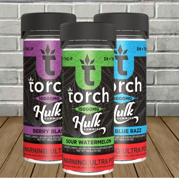 Torch Live Resin D9 + THCP Hulk Gummies 15000mg