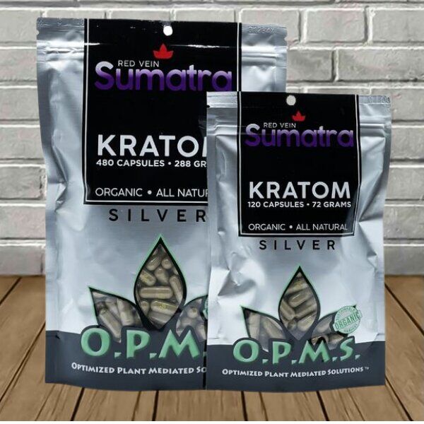 opms-red-vein-sumatra-capsules.jpg OPMS Silver Kratom Capsules | Red Vein Sumatra - Image 1