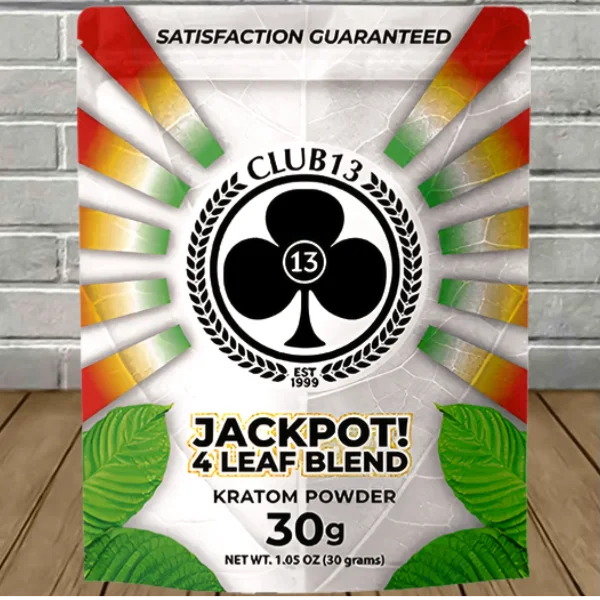 Club13 Jackpot! 4 Leaf Blend Kratom Powder 30g Bag