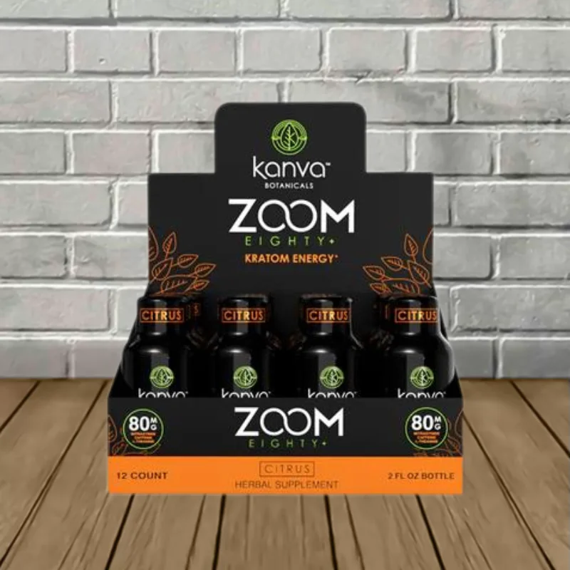 Kanva Botanicals Zoom Eighty+ Liquid Extract Shot Case Citrus 12ct
