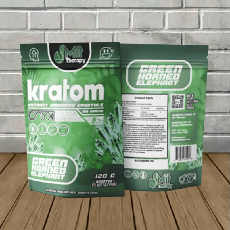 MIT Therapy Onxy Extra Strength Kratom Capsules - Green Horned Elephant -150ct