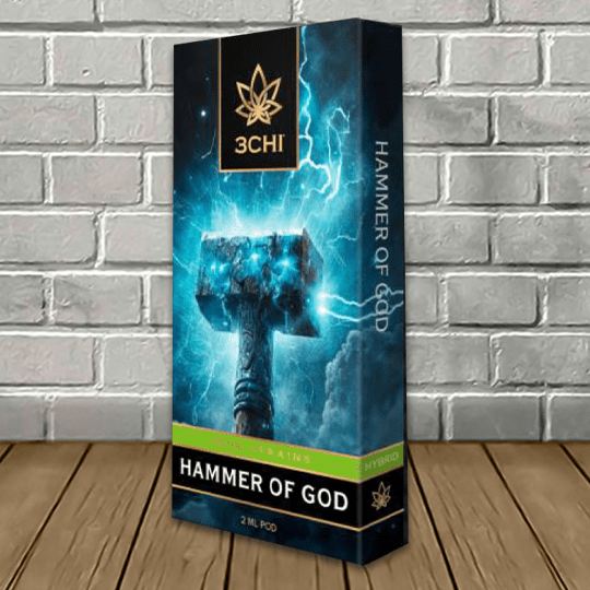 3Chi True Strains Cannabis 2ml Pod–Hammer Of God (Hybrid)