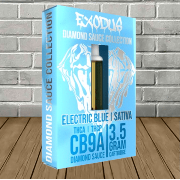 Exodus CB9A + THCa + THCP Diamond Sauce Cartridge 3.5g Electric Blue (Sativa)