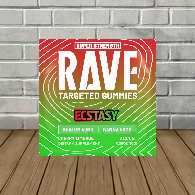 Rave Kratom Targeted Kratom Extract Gummies ECSTACY 250mg - ECSTACY -- 2ct Pack