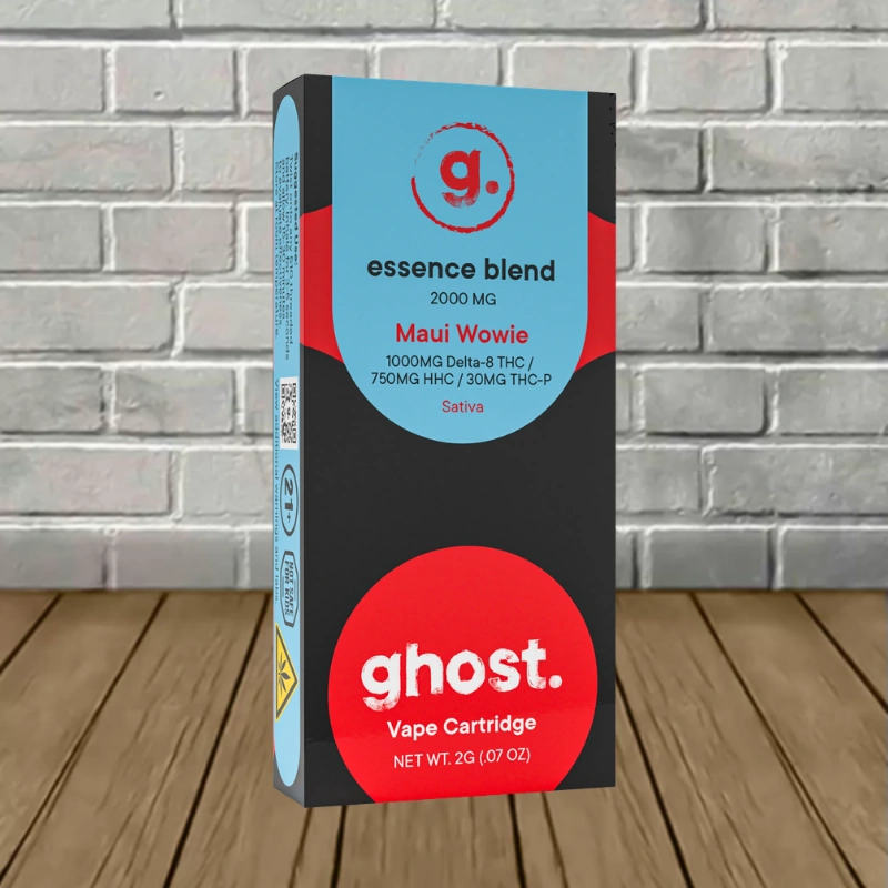 Ghost Essence Blend D8 THCp Vape Cartridge 2g - Maui Wowie -- Sativa