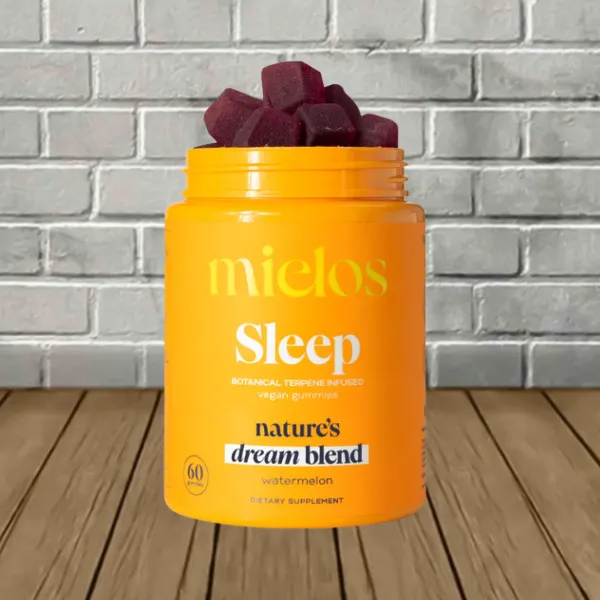 Mielos Functional Mushroom + Botanical Terpene Infused Gummies 60ct Watermelon (Sleep Blend)