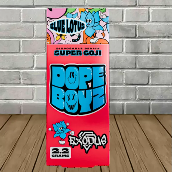 Sugar X Exodus Dope Boyz Blue Lotus Disposable Vape 2.2g Super Goji