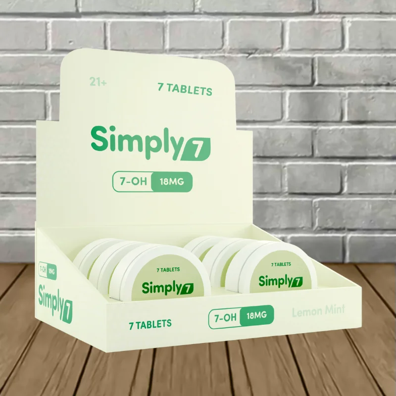 Simply7 7-OH Extract Tablets Full Case (42ct) 18mg Lemon Mint Open Case