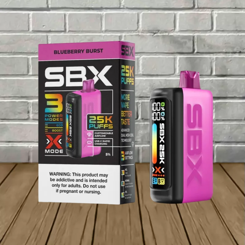 SBX 25k Puff Disposable Vape 20ml Blueberry Burst