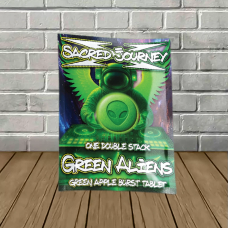 Sacred Journey Euphoric Hippyflip Tablets 2750mg-Green Aliens -- Green Apple Burst