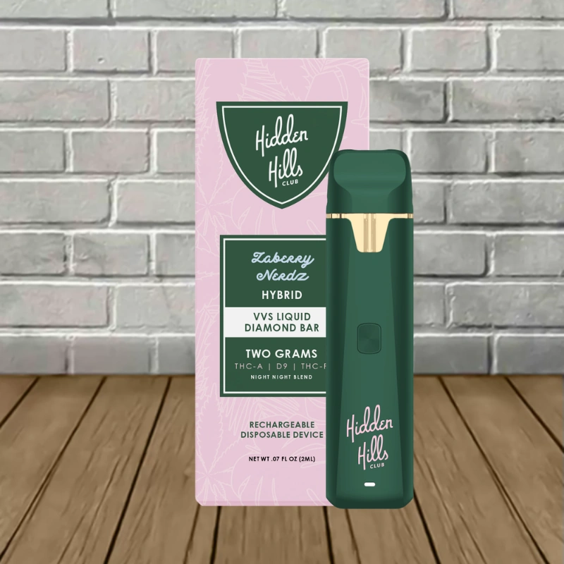 Hidden Hills THCa Night Night Blend DIsposable 2g-Zaberry Nerdz -- Hybrid -- DISPOSABLE