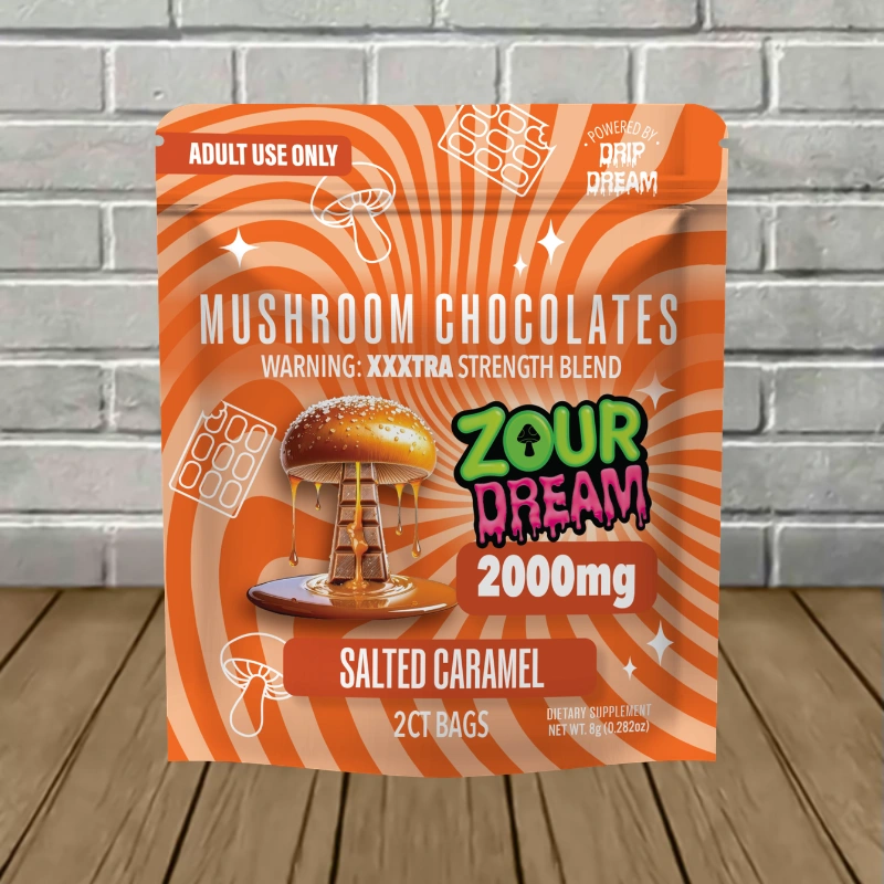 Zour Dream XXXTRA Strength Mushroom Chocolates 2000mg-Salted Caramel