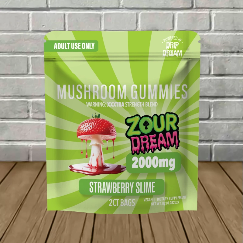 Zour Dream XXXTRA Strength Mushroom Gummies 2000mg-Strawberry Slime