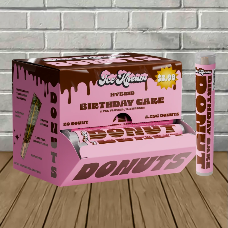 Ice Kream Donuts Preroll 2.5g-Birthday Cake -- Hybrid -- 1ct Single Preroll