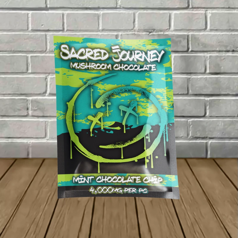 Sacred Journey Super Potent Mushroom Chocolates 4000mg-Mint Chocolate Chip -- 1ct Single Pack