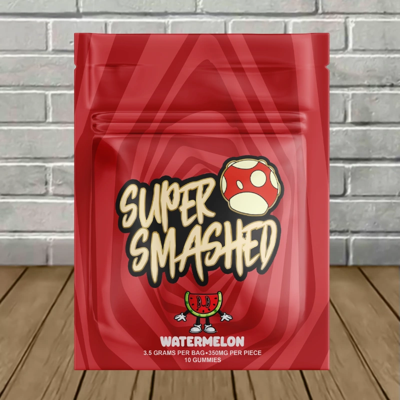 Super Smashed Mushroom Gummies 3.5g-Watermelon -- 10ct Single Pack