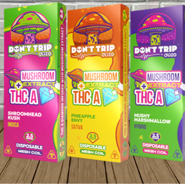 Dozo Don't Trip Mushroom Extract + THCa Disposable 2.5g