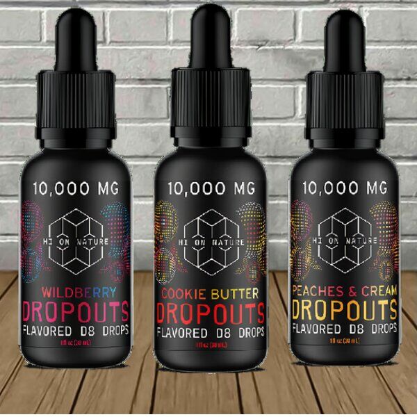 Hi On Nature 10,000mg Delta 8 THC Dropouts Tincture - Image 1