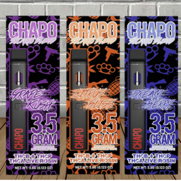 Chapo Extrax Live Rosin Sicario Blend Disposable Vape 3.5g