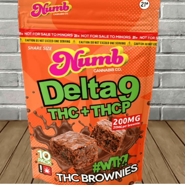 Numb Cannabis Co Delta 9 + THCP Brownies 200mg (2)