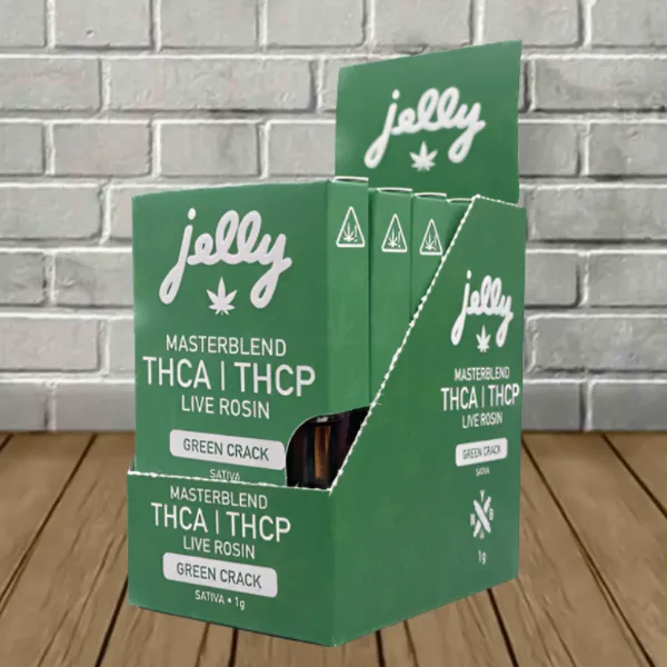 NYB Labs Jelly Live Rosin Masterblend THCa | THCP Vape Cartridge 1g Green Crack (Sativa)