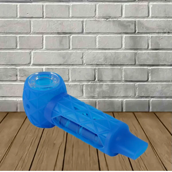 Strio Frozen Hammer Silicone Hand Pipe Blue