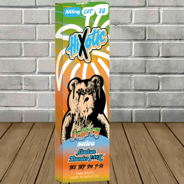 Hixotic Live Resin Jeffrey Disposable 2g THCA THCP D10 P-D8 Alaskan Thunder Fuck (Sativa)