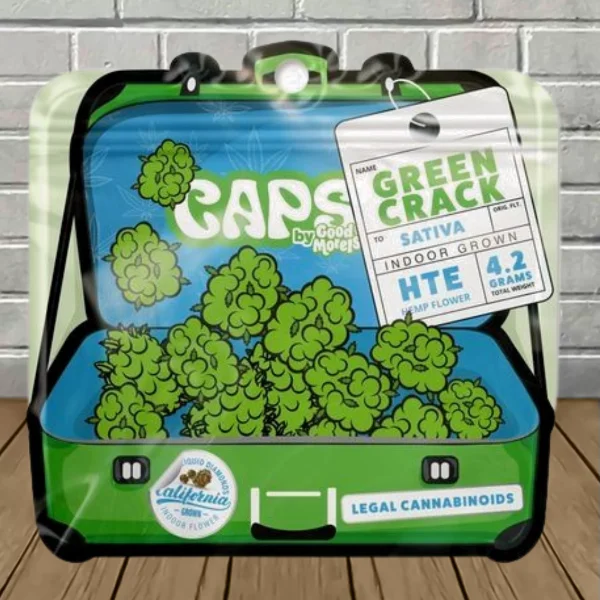 Caps By Good Morels Indoor Grown HTE THCa Flower 4.2g Green Crack (Sativa)