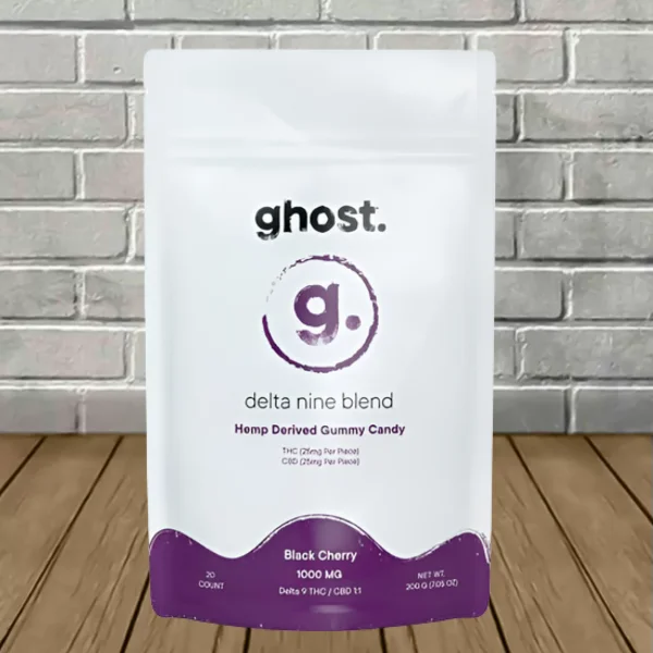 Ghost Delta 9 THC Gummies 1000mg Black Cherry