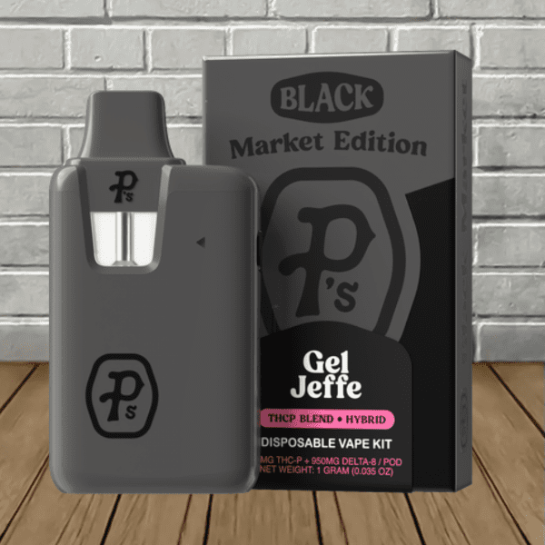 Pushin P's Black Market Edition Pod System + 1000mg THCP Pod Starter Kit Package And Device Gel Jeffe (Hybrid)