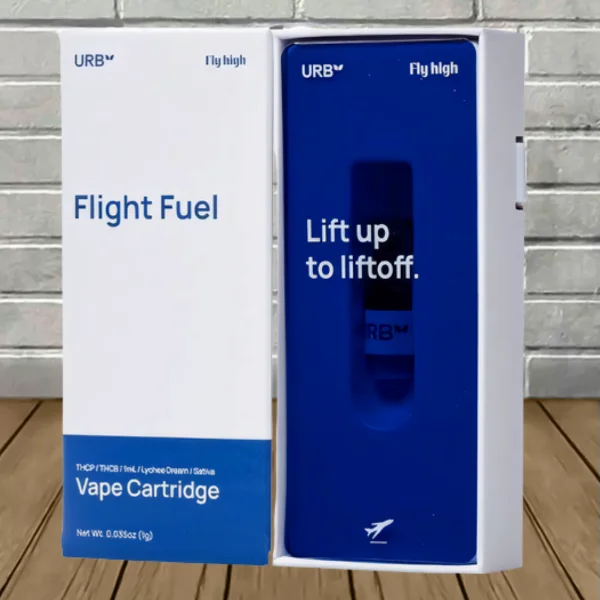 Urb Mile High Flight Fuel Cartridge 1g Lychee Dream (Sativa Dominant Hybrid) Open Packaging